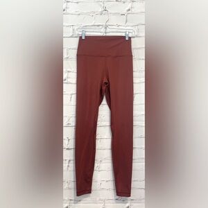 Crazy Yoga Maroon Pull-On Full Length Leggings - Size 6